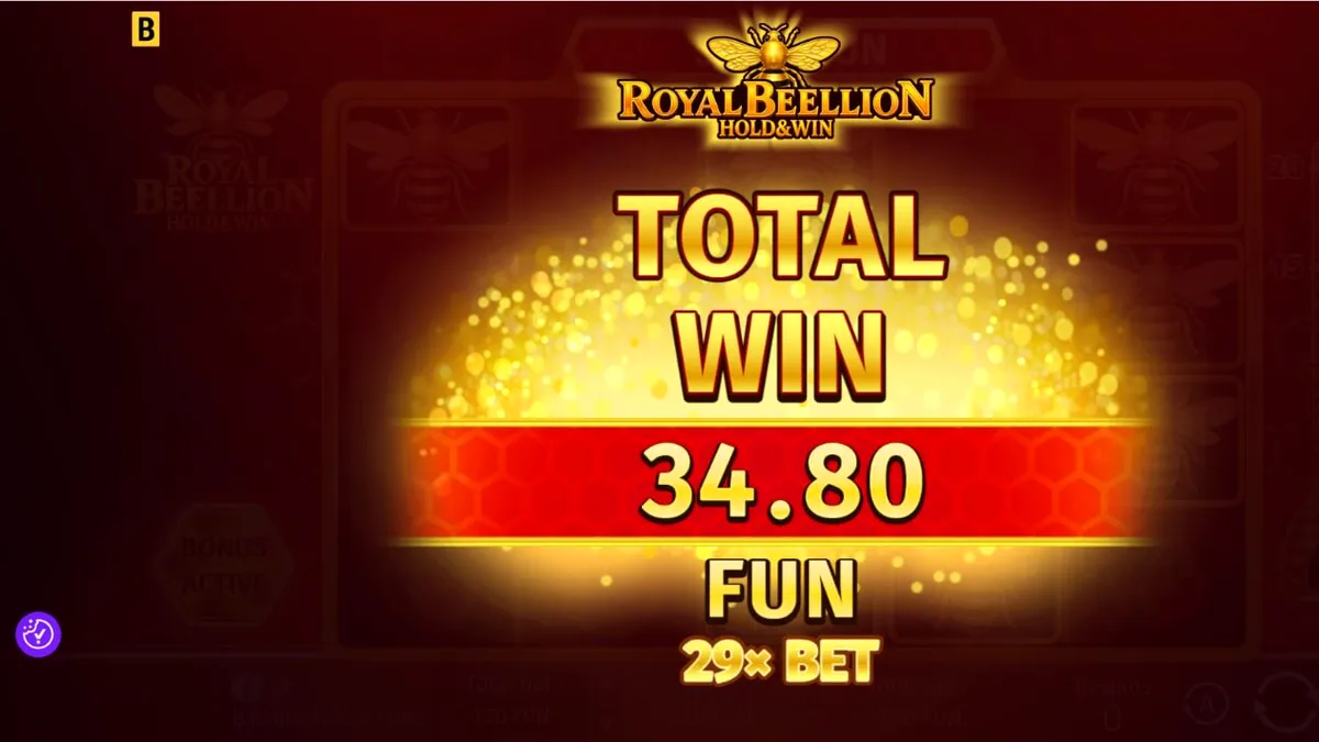 Royal Beellion Hold & Win slot com tema de abelhas e mel